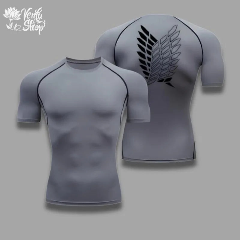 T-shirt Sport Homme — Séchage Rapide | Haute Élasticité | Style Anime | Fitness & Musculation | 3 Coloris | S à XXXL