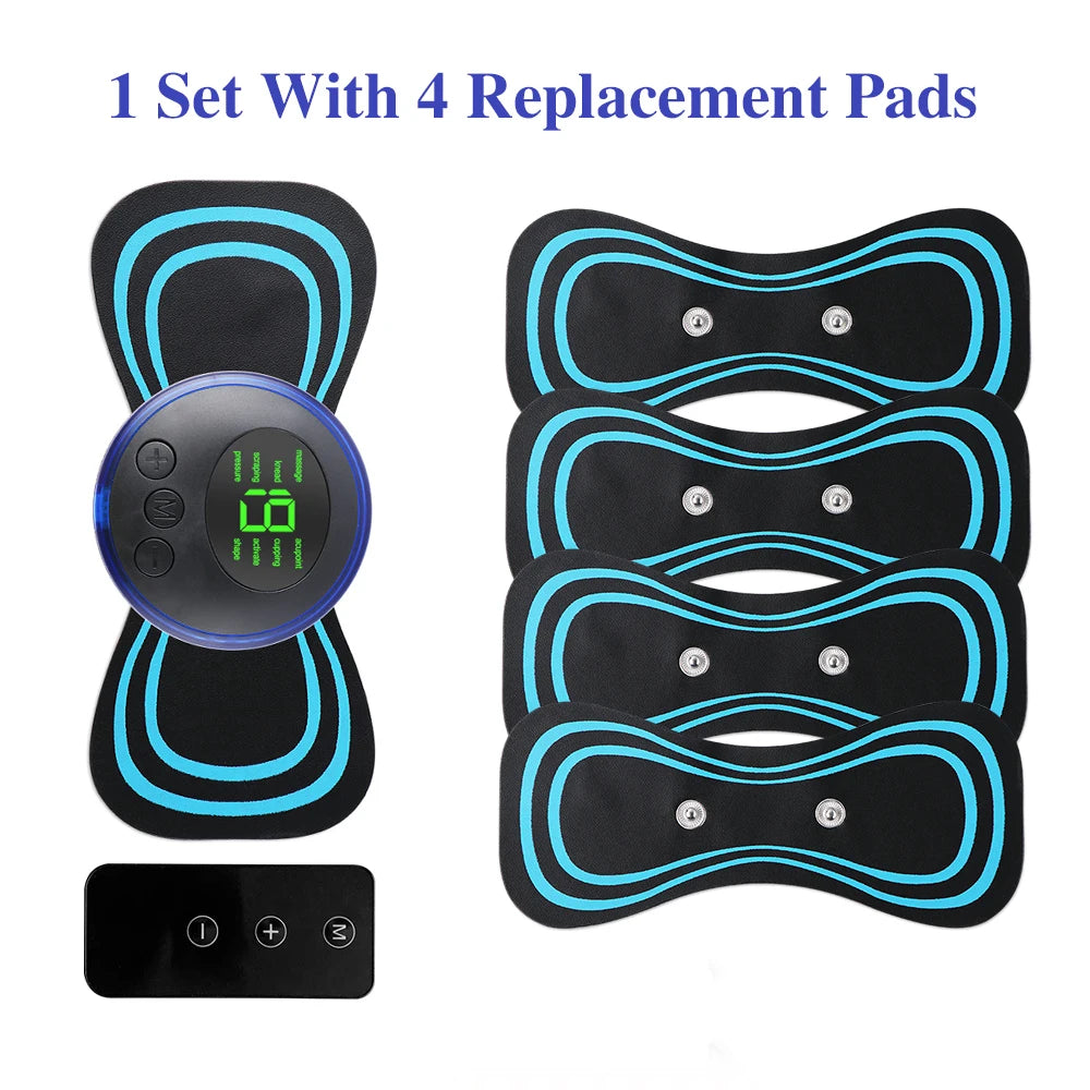 Mini masseur de cou électrique Portable EMS, civière de cou pour soulager la douleur musculaire cervicale et Patch de Massage de Relaxation des épaules