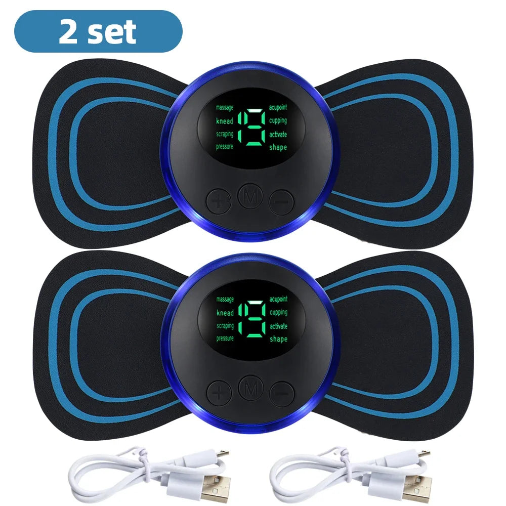 Masseur électrique de cou EMS, stimulateur de Massage musculaire, Instrument basse fréquence, patchs pour le dos, les cervicales et les mollets, Mini appareil pour douleurs articulaires