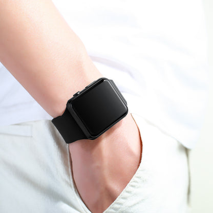 Montre Digitale LED Sport CK1500 — Bracelet Silicone, Cadran Rectangle, Unisexe