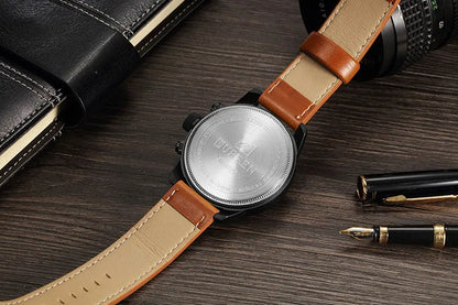 Istro REN-Montres à quartz de sport militaire pour hommes, horloges de luxe pour hommes, horloge de date, bracelet en cuir, date, heure, marque supérieure