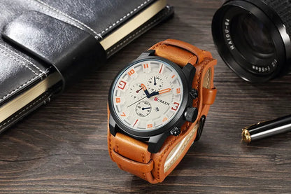 Istro REN-Montres à quartz de sport militaire pour hommes, horloges de luxe pour hommes, horloge de date, bracelet en cuir, date, heure, marque supérieure