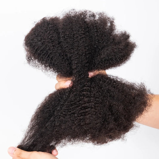 4C Afro Kinky Bulk Human Hair — Brazilian Remy Double Drawn for Locs & Micro Twists | TechNova X