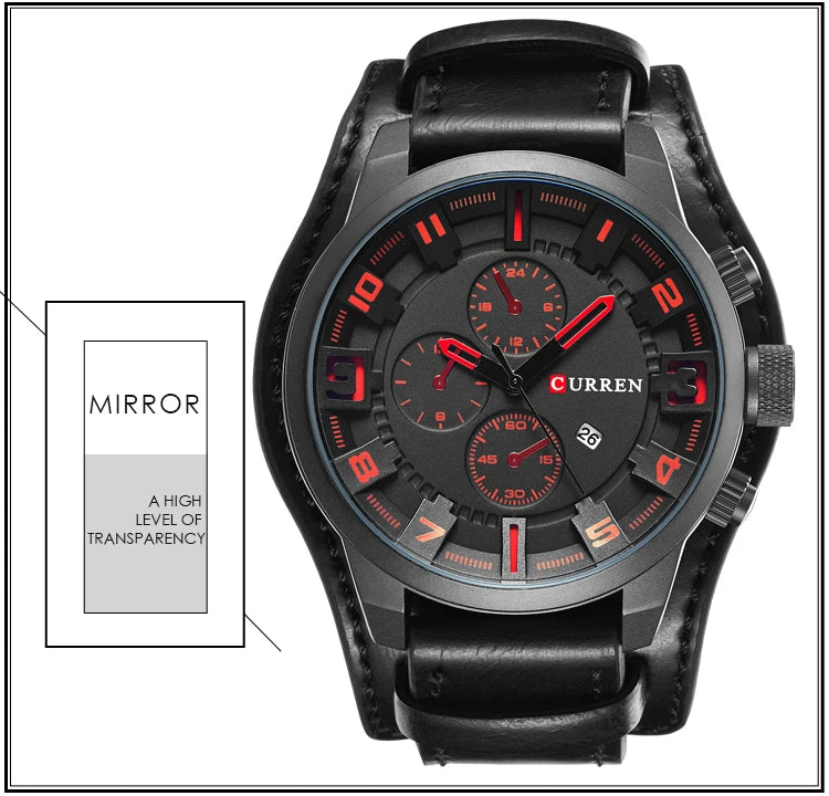 Istro REN-Montres à quartz de sport militaire pour hommes, horloges de luxe pour hommes, horloge de date, bracelet en cuir, date, heure, marque supérieure