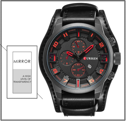 Istro REN-Montres à quartz de sport militaire pour hommes, horloges de luxe pour hommes, horloge de date, bracelet en cuir, date, heure, marque supérieure