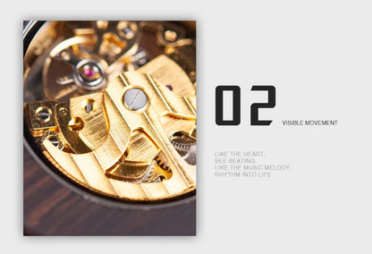 Montre Mécanique en Bois Homme BOBO BIRD — Squelette Lumineux, Étanche 3 ATM, Gravure Personnalisée, 6 Modèles | TechNova X
