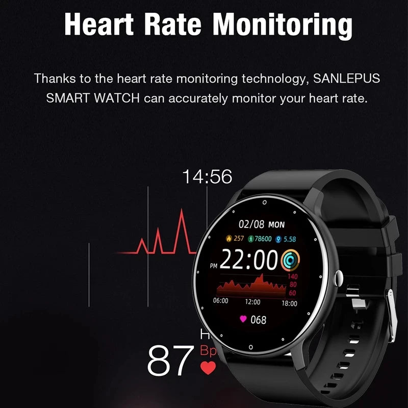 Smartwatch LIGE BW0223 2026 — Bluetooth 5.0, Suivi Santé 24h, IP67