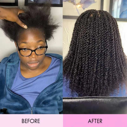 4C Afro Kinky Bulk Human Hair — Brazilian Remy Double Drawn for Locs & Micro Twists | TechNova X