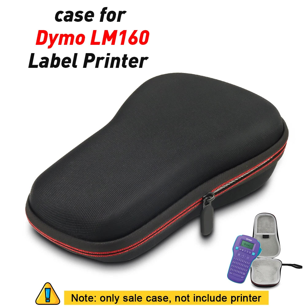 Étui portable pour imprimante Dymo LabelManager LM160, étui pour imprimante Dymo LM160, sac pour imprimante, étui étanche et antichoc avec ruban adhésif
