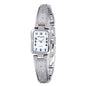 Montre Femme Quartz TINUORA TMC383 — Boîtier Rectangulaire Acier Inox, Chiffres Arabes, Style Luxe