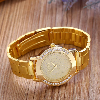 Montre Femme Quartz Maille Métal — Cadran Cristal 37mm, Ultra-Fine 5mm, Style Fashion Casual