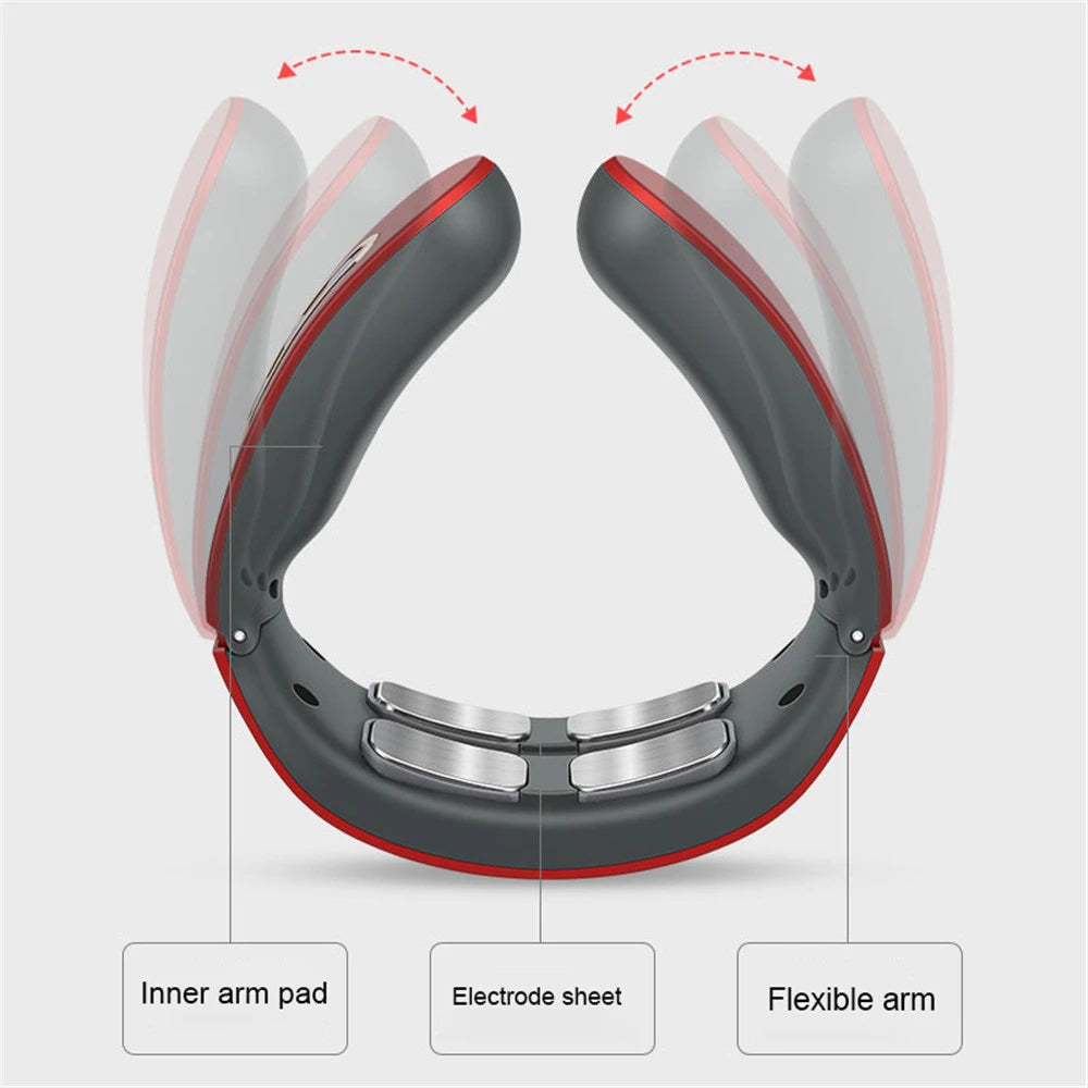 Masseur Cervical EMS CAMMUO 4D — Chaleur 42°C, 6 Modes & Traction Cervicale