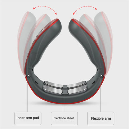Masseur Cervical EMS CAMMUO 4D — Chaleur 42°C, 6 Modes & Traction Cervicale