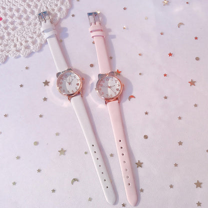 Montre Quartz Enfant Fille — Cadran Cœur, Bracelet Cuir, 5 Coloris + Option Bracelet Assorti | TechNova X