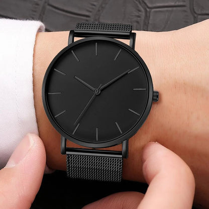 Montre Quartz Fashion TINUORA — Bracelet Acier Inox, Cadran 38mm, Style Luxe Casual, 17 Coloris