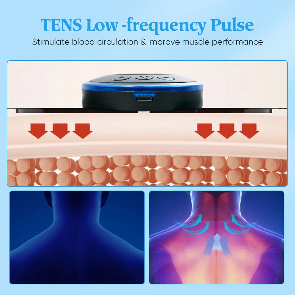 Masseur électrique de cou EMS, stimulateur de Massage musculaire, Instrument basse fréquence, patchs pour le dos, les cervicales et les mollets, Mini appareil pour douleurs articulaires