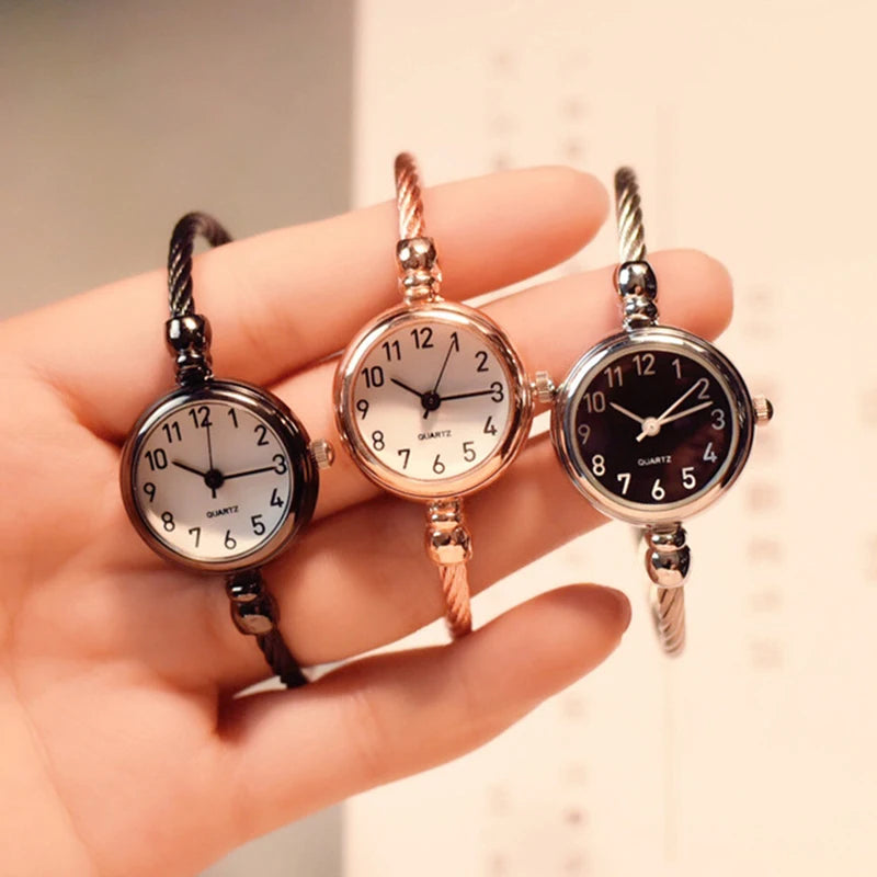 Montre Bracelet Jonc Femme Quartz YIKAZE — Acier Inoxydable, Style Rétro Luxe, 14 Coloris