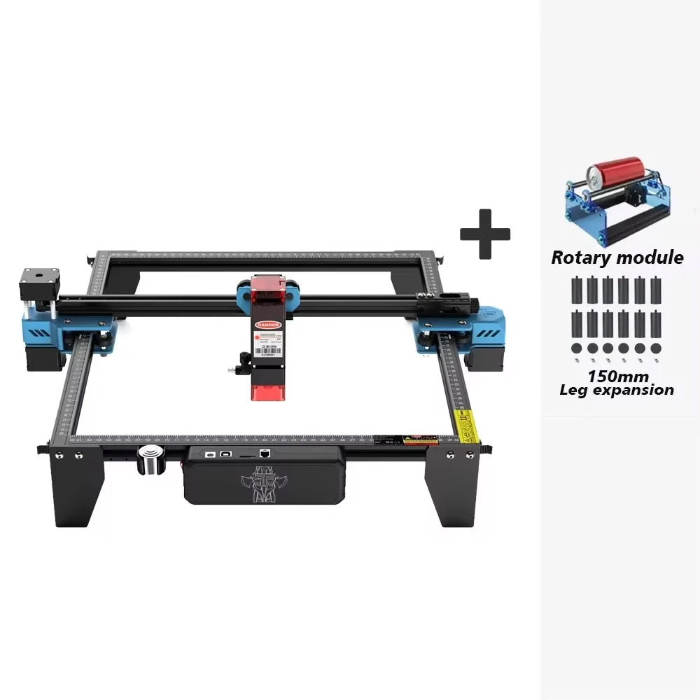 Graveur Laser deux arbres TTS 10 Pro, avec contrôle hors ligne Wifi, Machine de gravure Laser 10W pour la sculpture sur verre, métal et cuir
