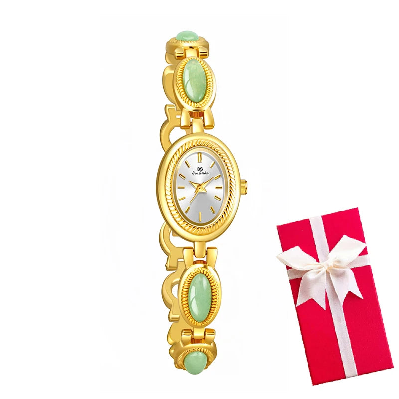 Montre Quartz Femme Bracelet Élégant — Boîtier Ovale 24 mm, Acier Inoxydable, Verre Hardlex, 3 ATM, 16 Coloris | TechNova X