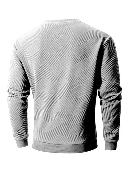 Sweat-shirt à col ras du cou pour homme, vêtement de sport chaud, basique, pour l'extérieur, décontracté, sans capuche, printemps-automne