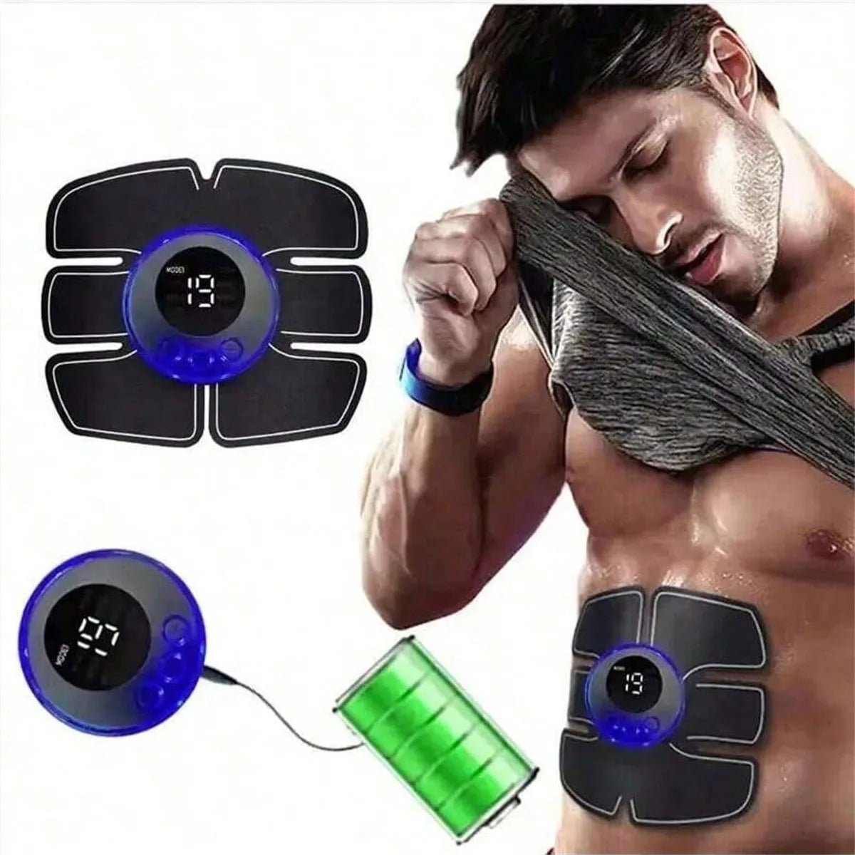 Stimulateur Musculaire EMS — Entraînement Abdos & Bras à Domicile | TechNova X