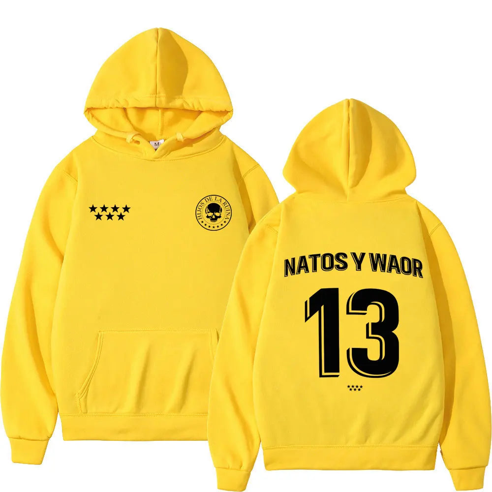 Rappeur NATOS WAOR 13 sweats hommes femmes mode Hip-hop pull automne hiver ample décontracté gothique Punk survêtement Streetwear