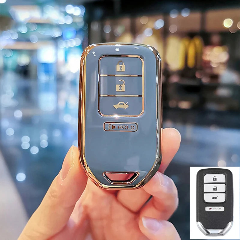 4 boutons mode TPU voiture télécommande porte-clés housse pour Honda Accord EX EXL Civic Crv Hrv pilote Ridgeline 2016 -2018 Pocketor