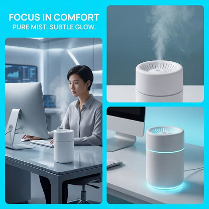 Humidificateur Brume Arc-en-ciel CL-01 — LED 7 Couleurs, 2 Modes (3H/6H) & Nano-Brume Silencieuse