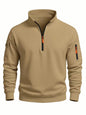 Sweat-Shirt Homme Demi-Zip Col Haut — Sport Décontracté, Coupe-Vent | Automne-Hiver