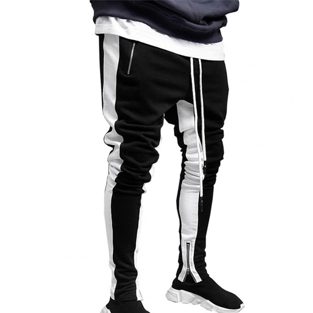 Viser de survêtement skinny pour hommes, pantalons de jogging à fermeture éclair latérale, survêtements Hip Hop Sportedly, pantalons de sport FJpouvez-vous ms, proximité Wstring