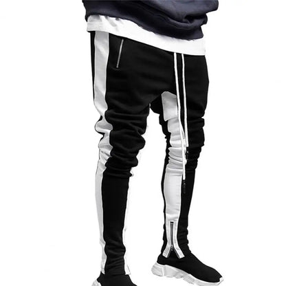 Viser de survêtement skinny pour hommes, pantalons de jogging à fermeture éclair latérale, survêtements Hip Hop Sportedly, pantalons de sport FJpouvez-vous ms, proximité Wstring