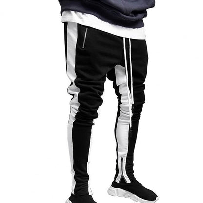 Pantalon de Survêtement Homme — Skinny | Taille Élastique & Cordon | Fermeture Éclair Latérale | Style Hip Hop | 5 Coloris | M–2XL