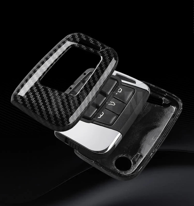 Housse de clé de voiture en Fiber de carbone ABS, pour Volkswagen VW Magotan Passat B8 Golf pour Skoda Superb A7, coque de haute qualité
