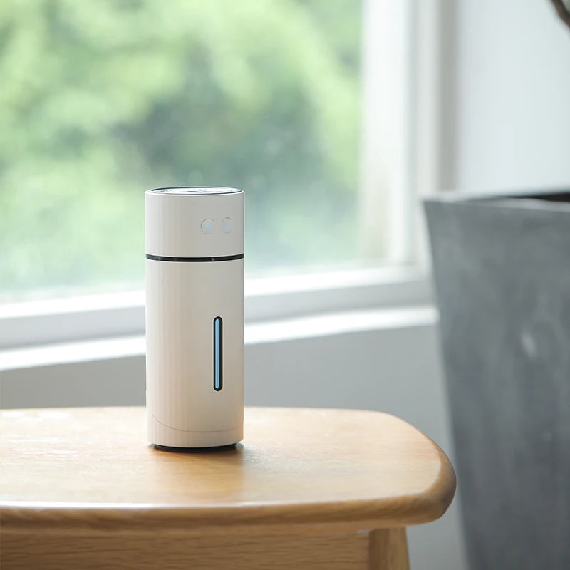 Humidificateur Diffuseur Sans Fil 260ml — Nano-Spray, Buse 90°, Veilleuse LED & Batterie 1000mAh