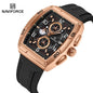 Montre Quartz Sport Homme NAVIFORCE NF8052 — Grand Cadran 44 mm, Chronographe, Aiguilles Lumineuses, Bracelet Silicone, 13 Coloris | TechNova X