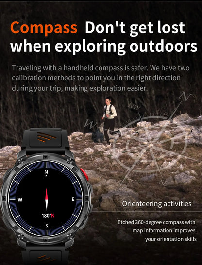Smartwatch GPS GUHUAVMI T-Rex3 Pro 2026 — AMOLED 1,7", Batterie 1100mAh, 10 ATM, 100+ Modes Sport