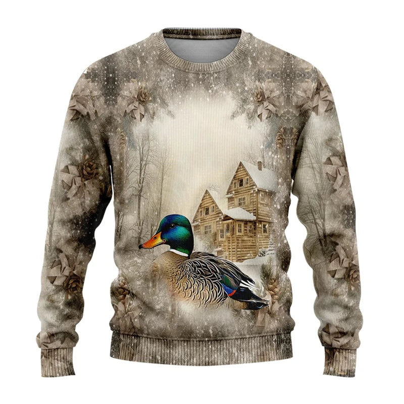 Sweat-shirt Unisexe Imprimé 3D — Animaux de Ferme | Style Harajuku Y2K | Col Rond | Enfant & Adulte | XS–6XL