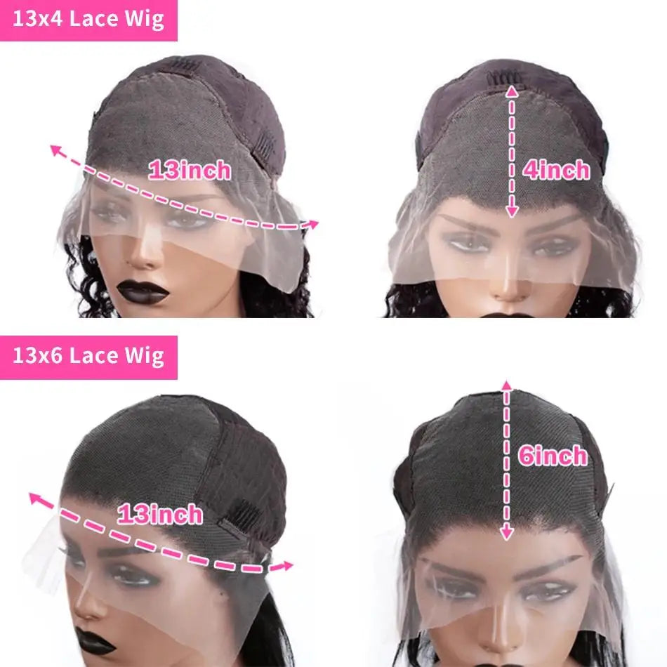40 42 pouces os droit perruques de cheveux humains 13x6 HD Transparent dentelle frontale perruques sans colle droite dentelle avant perruques de cheveux humains
