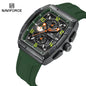 Montre Quartz Sport Homme NAVIFORCE NF8052 — Grand Cadran 44 mm, Chronographe, Aiguilles Lumineuses, Bracelet Silicone, 13 Coloris | TechNova X