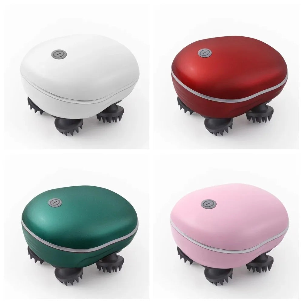 Masseur musculaire masseur de tête électrique cuir chevelu Relax pétrissage masseur de cuir chevelu Rechargeable Vibration tête Machine de Massage cadeau