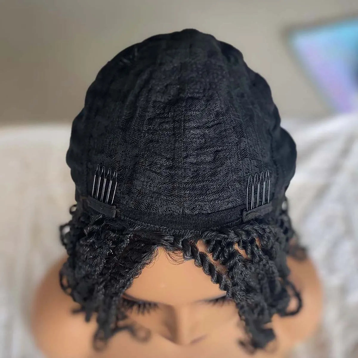 Nouvelle boîte de perruques tressées synthétiques pour femmes noires, perruques africaines tressées au Crochet, résistantes à la chaleur, courtes et crépues