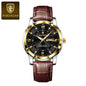 Montre Homme POEDAGAR 936L — Quartz, Bracelet Cuir, Lumineux, Date & Semaine