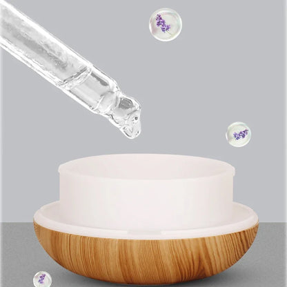 Humidificateur Diffuseur Arômes Design Bois — Ultrasonique, LED 7 Couleurs & USB 5V (200ml/350ml)