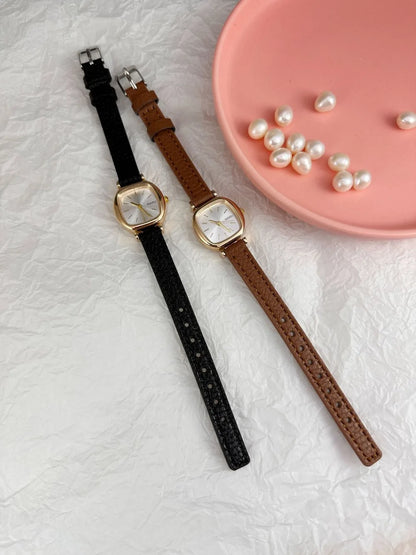 Montre Femme Quartz Petit Cadran zkceenier SN250233 — Bracelet Cuir, Style Mode Étudiant, 6 Coloris