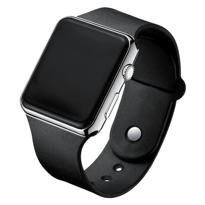 Montre Digitale LED Sport CK1500 — Bracelet Silicone, Cadran Rectangle, Unisexe