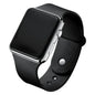 Montre Digitale LED Sport CK1500 — Bracelet Silicone, Cadran Rectangle, Unisexe