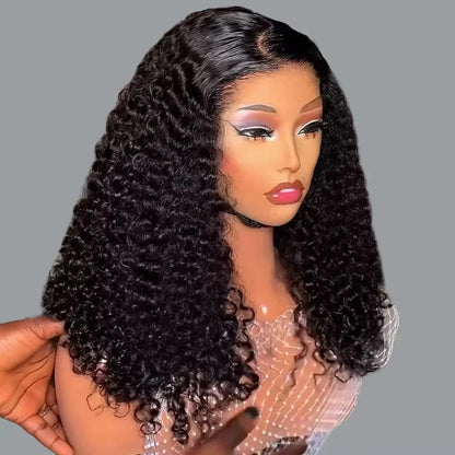 Vague profonde 13x4 dentelle frontale Bob perruque 200% densité perruques de cheveux humains brésilien pré plumé cheveux vierges vague d'eau Invisible dentelle perruque