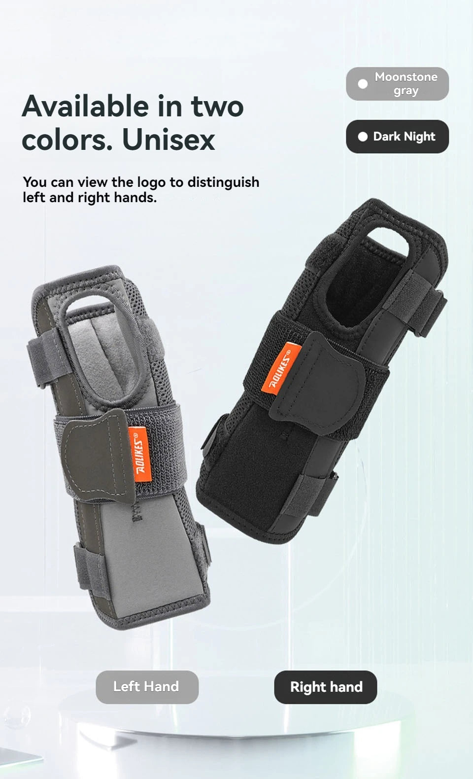 AOLIKES-Attelle de poignet pour femmes et hommes, attelle de support de sommeil de nuit, entorse, instituts oto, canal carpien, 1 pièce