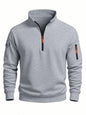 Sweat-Shirt Homme Demi-Zip Col Haut — Sport Décontracté, Coupe-Vent | Automne-Hiver