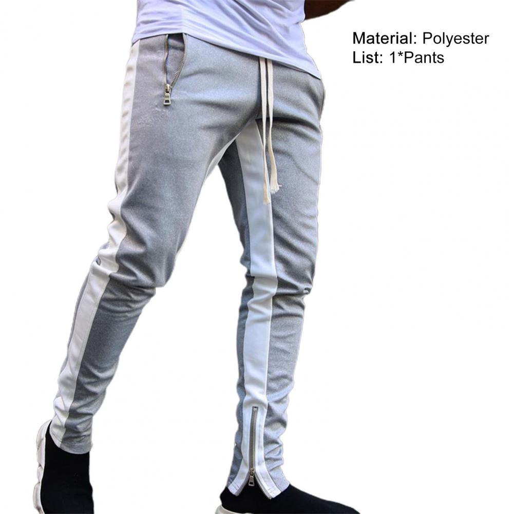 Pantalon de Survêtement Homme — Skinny | Taille Élastique & Cordon | Fermeture Éclair Latérale | Style Hip Hop | 5 Coloris | M–2XL